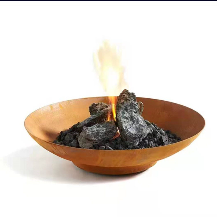 Fire Pit Bowl - เตาไฟเหล็กคอร์เทนขนาด 60 ซม./80 ซม./100 ซม. สำหรับใช้งานกลางแจ้ง