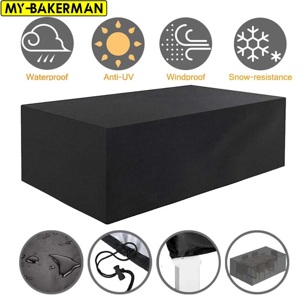 Outdoor Furniture Sunbrella - กลางแจ้งเฟอร์นิเจอร์กันน้ําฝนหิมะฝุ่นลม Anti-UV Oxford ผ้าสวนสนามหญ้า Patio เฟอร์นิเจอร์ครอบคลุม