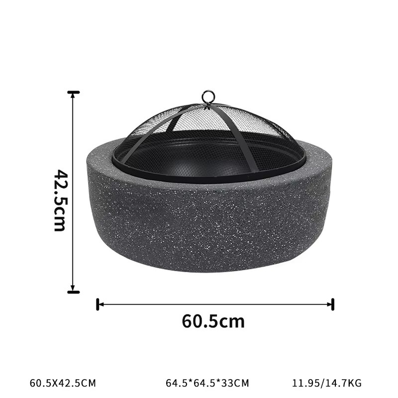 Fire Pit Bowl - เตาไฟอเนกประสงค์ทันสมัยสำหรับขายส่ง พร้อมตะแกรงย่าง ใช้สำหรับให้ความร้อนในสวนกลางแจ้ง และเตาบาร์บีคิวสำหรับระเบียง