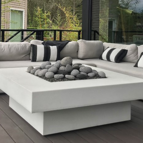 Outdoor Furniture Fire Pit - ชุดโซฟากลางแจ้งพร้อมโต๊ะเตาไฟ เฟอร์นิเจอร์กลางแจ้งแบบกำหนดเอง เตาไฟสำหรับลานบ้าน/สระว่ายน้ำ ชาม/เตาไฟ