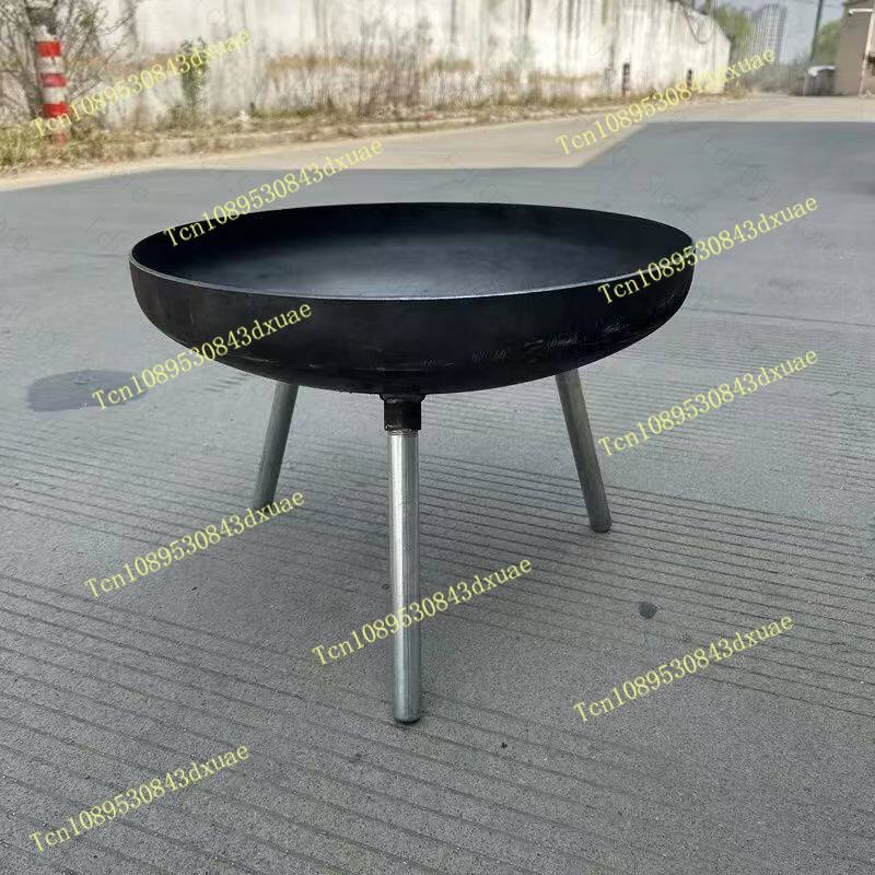 Fire Pit Bowl - เตาไฟเหล็กหล่อขนาดใหญ่ 80 ซม. สำหรับใช้ในร่มและกลางแจ้ง เหมาะสำหรับตั้งแคมป์ ปิ้งย่าง