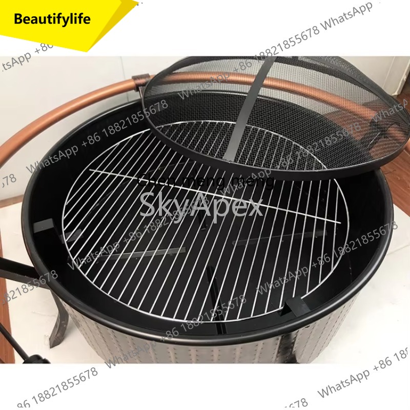 Fire Pit Bowl - เตาไฟเหล็กไร้ควัน A55 แบบวงกลม สำหรับย่าง ปิ้ง บาร์บีคิว