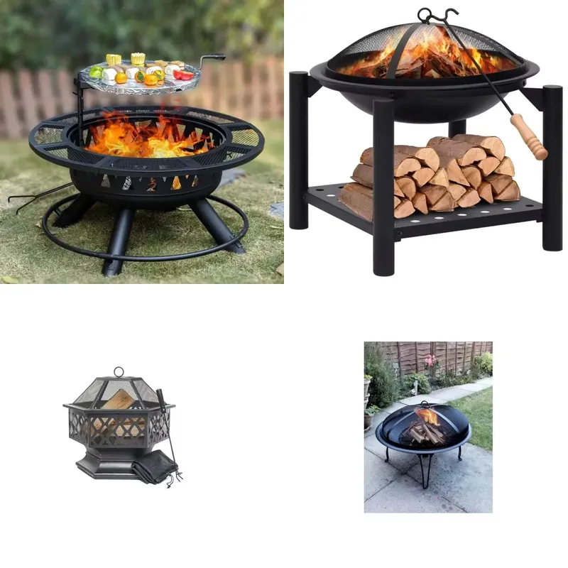 Fire Pit Bowl - เตาไฟเหล็กกลางแจ้งสำหรับงานเฉลิมฉลองในสวน รุ่นขายดีปี 2026 พร้อมขาตั้งเหล็กหลอมแข็งแรงพิเศษและดีไซน์ทรงชามแบบวินเทจ