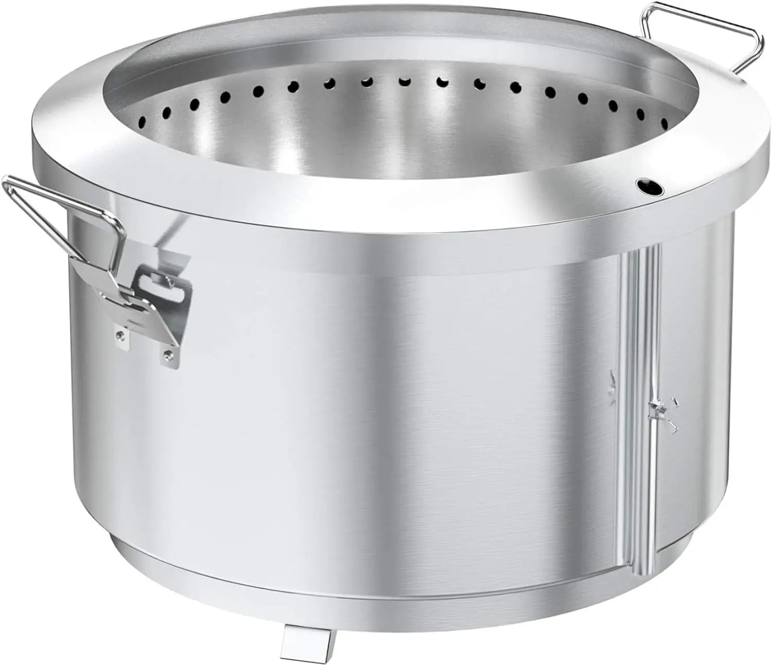 Fire Pit Bowl - เตาไฟกลางแจ้งไร้ควันขนาด 24 นิ้ว ทำจากสแตนเลส พร้อมที่จับถอดได้ เหมาะสำหรับใช้ในสวนหลังบ้าน