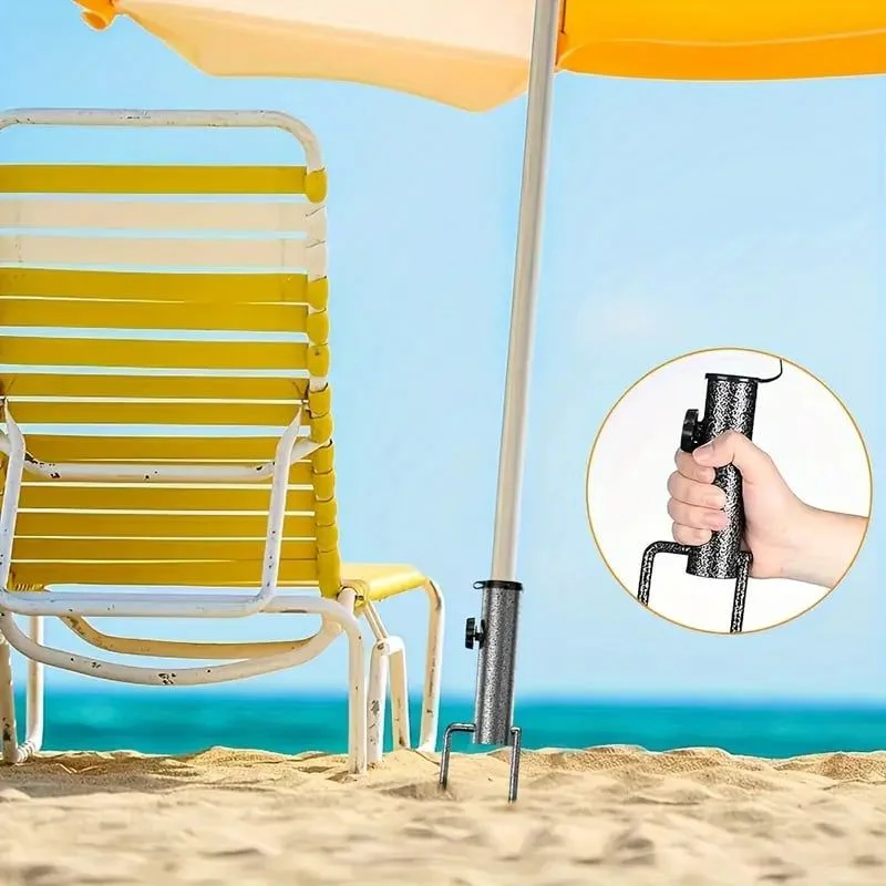 Outdoor Furniture Sunbrella - ที่ตั้งร่มชายหาดปลั๊กตั้งพื้นร่มกลางแจ้งปรับได้ฐานร่มชายหาดที่ทนทานปลั๊กพื้นทรงพุ่มแหลม2ขา
