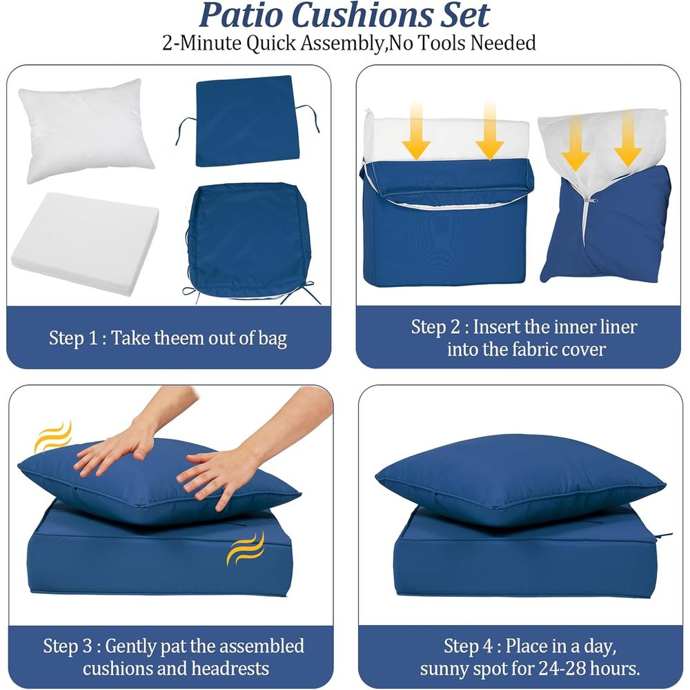 ชุดเบาะรองนั่งกลางแจ้งขนาด 24x - Outdoor Furniture Cushions บทวิจารณ์และราคา