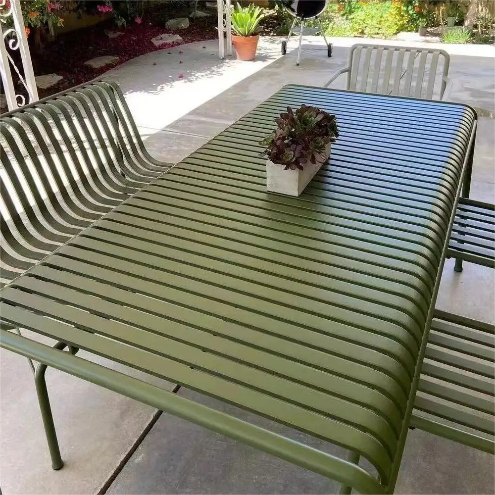 โต๊ะและเก้าอี้เหล็กดัดสไตล์โมเ - Outdoor Furniture For Cafe บทวิจารณ์และราคา