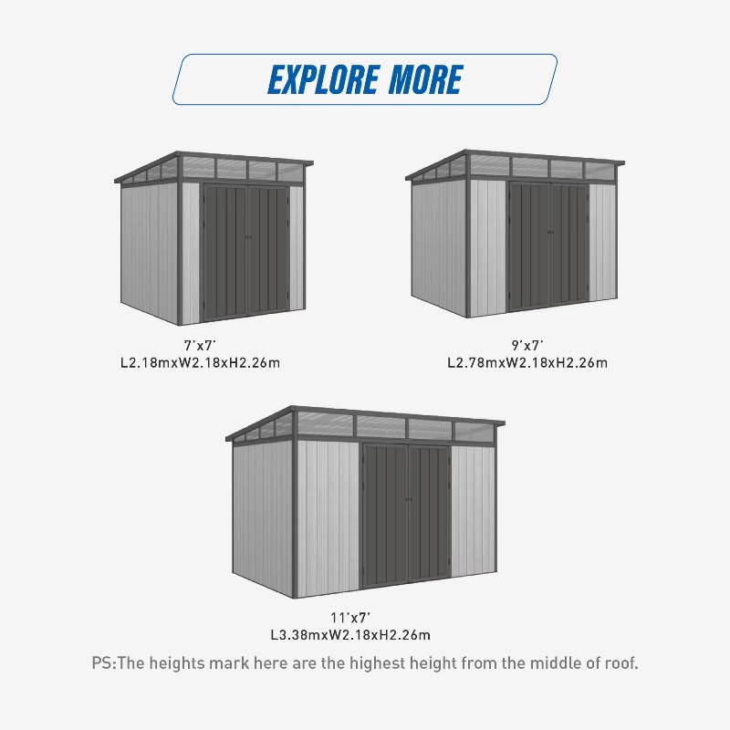 โรงเก็บเครื่องมือโลหะประสิทธิภ - Outdoor Furniture Wood บทวิจารณ์และราคา