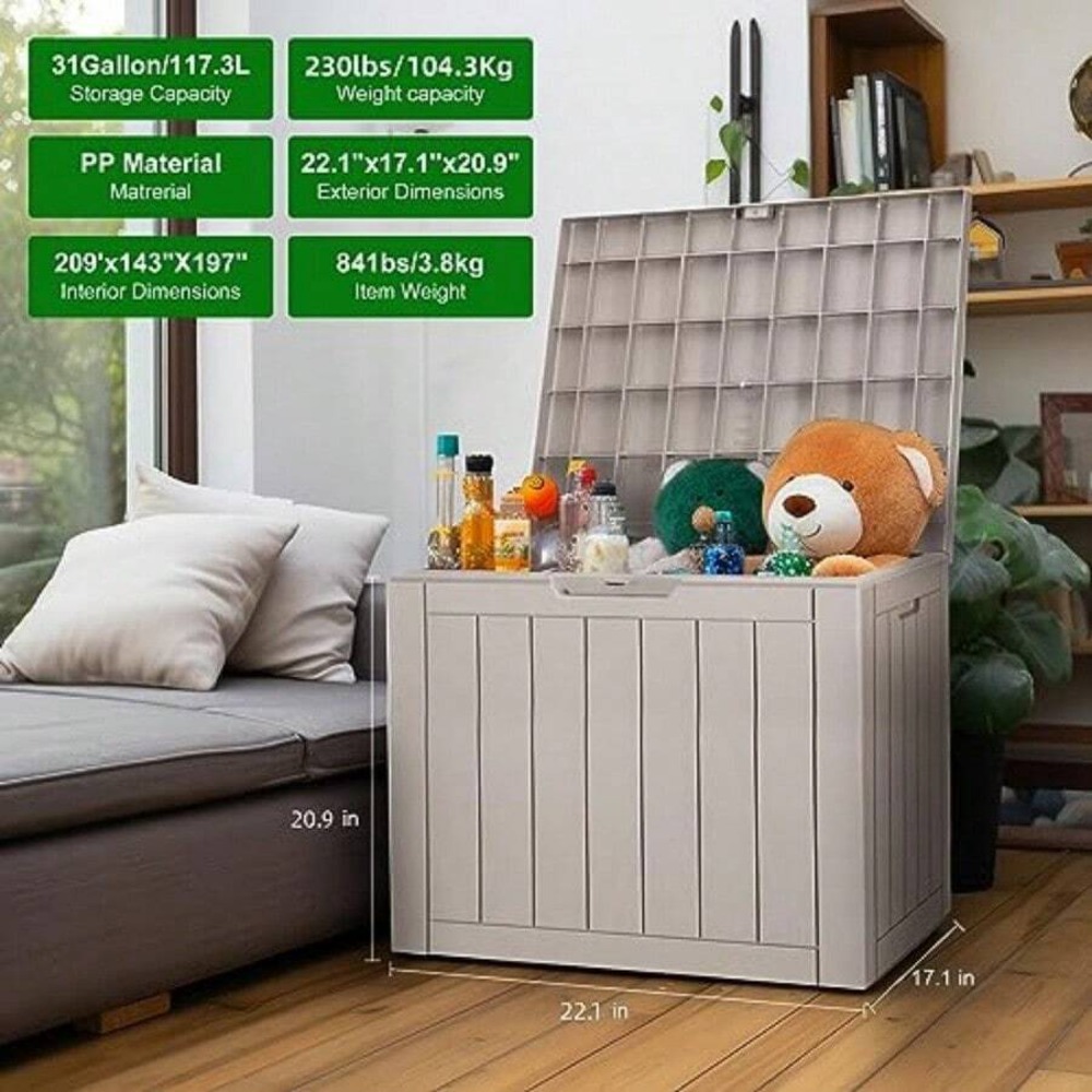 กล่องเก็บของกลางแจ้งแบบล็อคได้ - Outdoor Furniture Cushions บทวิจารณ์และราคา