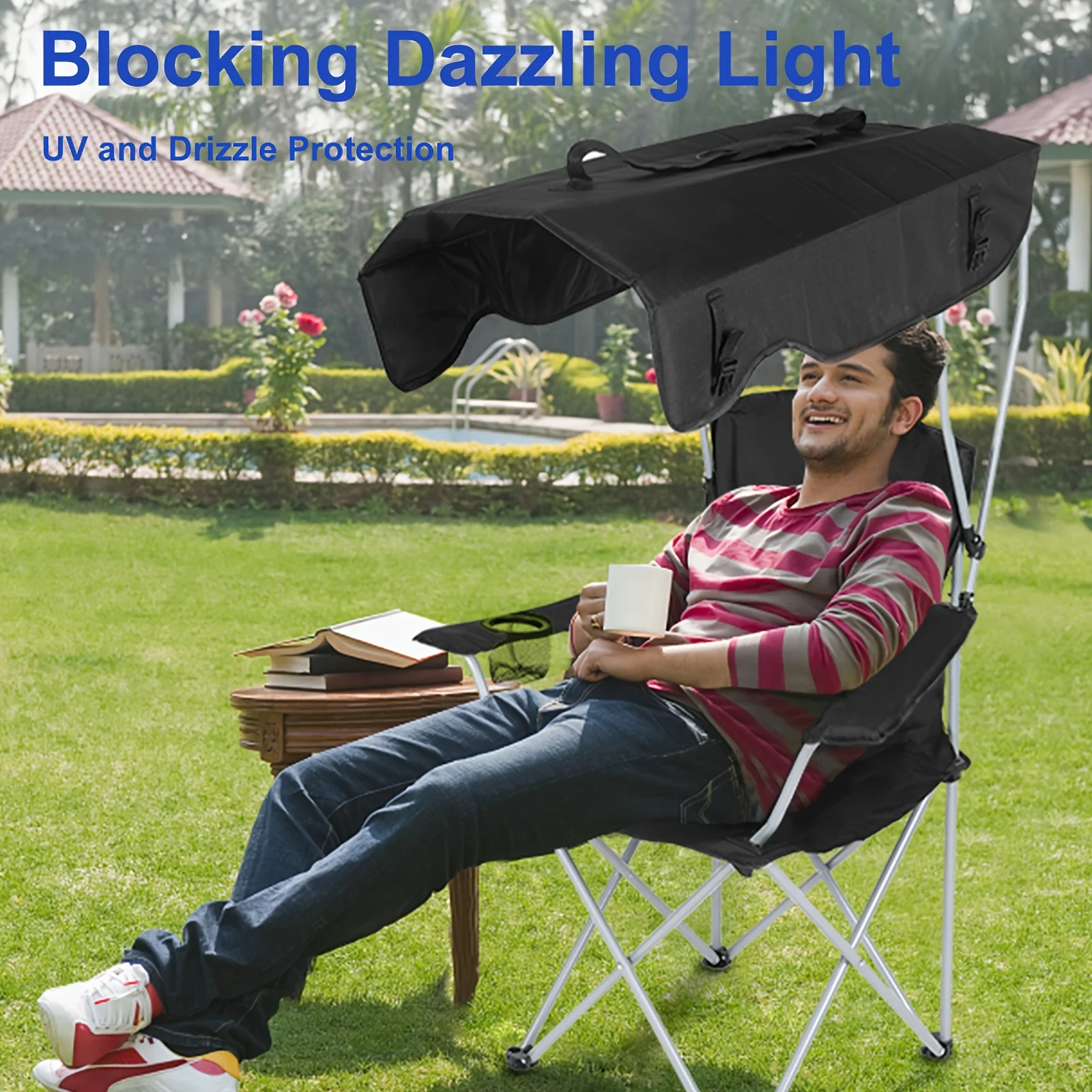 เก้าอี้เลานจ์หลังคาพร้อมม่านบั - Outdoor Furniture Sunbrella บทวิจารณ์และราคา