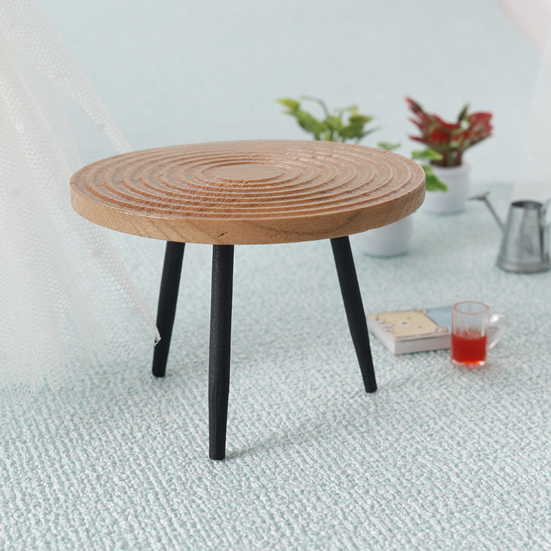 โต๊ะกลมจิ๋วสำหรับบ้านตุ๊กตา ขน - Outdoor Furniture Wood บทวิจารณ์และราคา