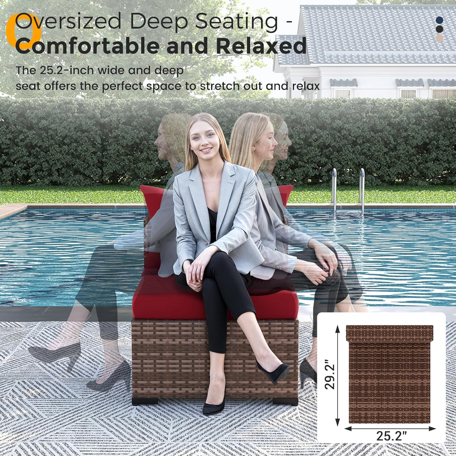 ชุดโซฟาหวาย 8 ชิ้น สำหรับทุกสภ - Outdoor Furniture Fire Pit บทวิจารณ์และราคา