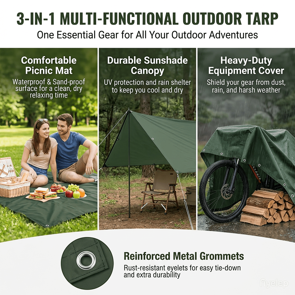 ผ้าใบกันน้ำอเนกประสงค์ 3-in-1, - Outdoor Furniture Sunbrella บทวิจารณ์และราคา