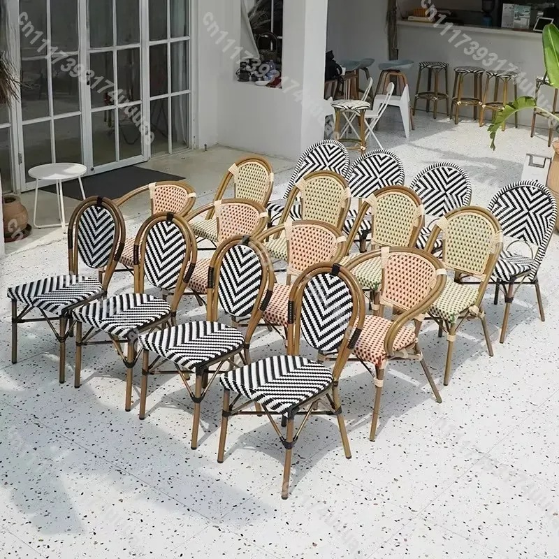 เก้าอี้หวายแบบซ้อนได้ สไตล์เฟร - Outdoor Furniture For Cafe บทวิจารณ์และราคา