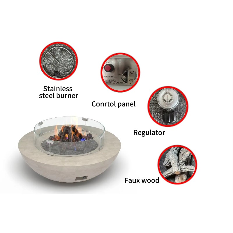 【ขายดี】โต๊ะเตาไฟ GFRC ขนาด 36  - Fire Pit Bowl บทวิจารณ์และราคา