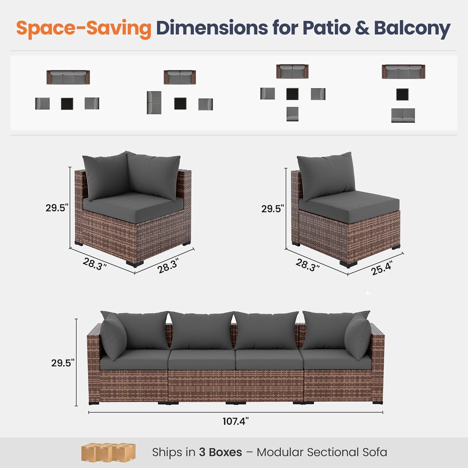 ชุดโซฟาแบบแยกส่วน 5 ชิ้น สำหรั - Outdoor Furniture Fire Pit บทวิจารณ์และราคา