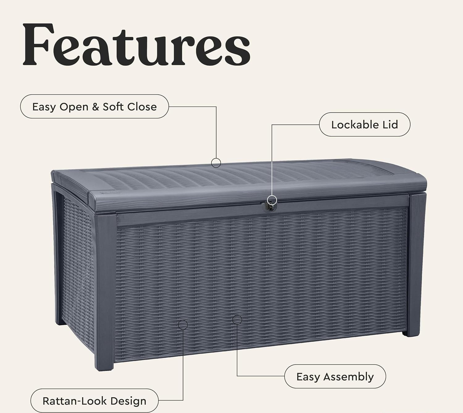 กล่องเก็บของกลางแจ้งขนาด 110 แ - Outdoor Furniture Cushions บทวิจารณ์และราคา