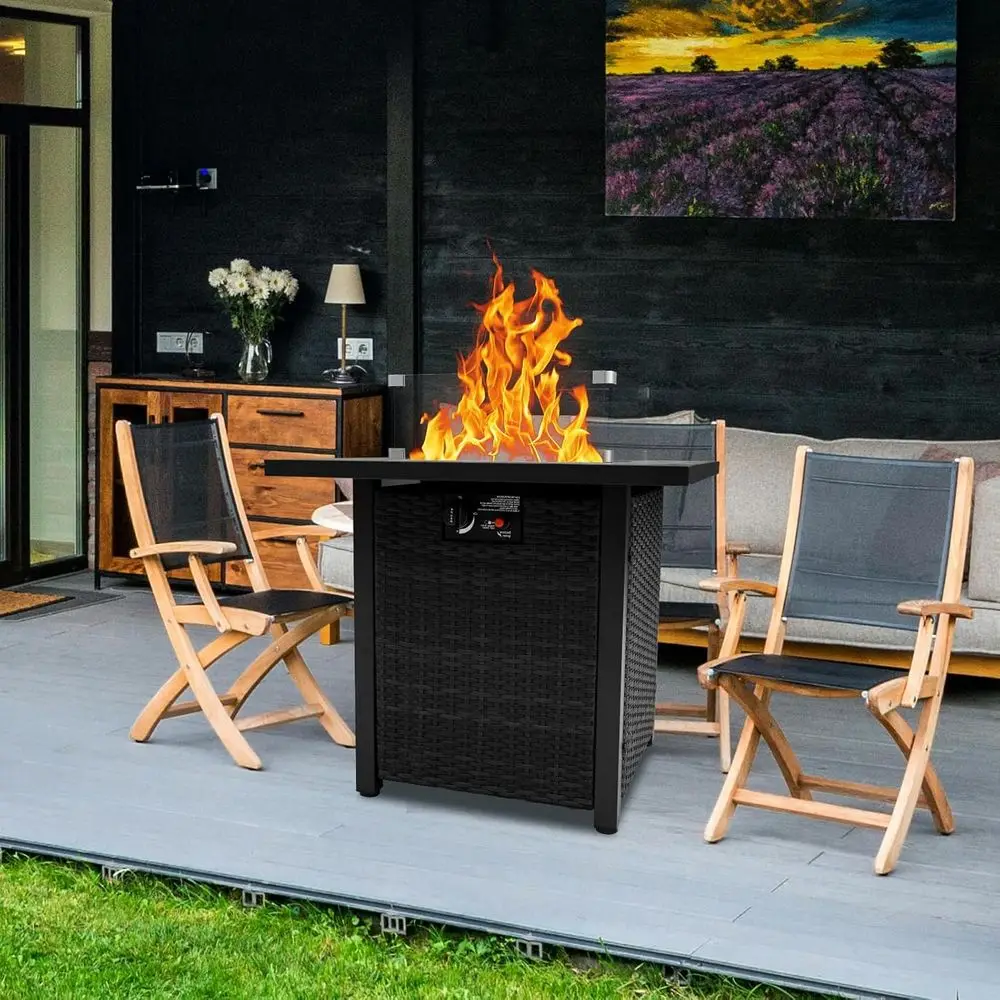 ชุดเฟอร์นิเจอร์หวายสำหรับลานกล - Outdoor Furniture Fire Pit บทวิจารณ์และราคา