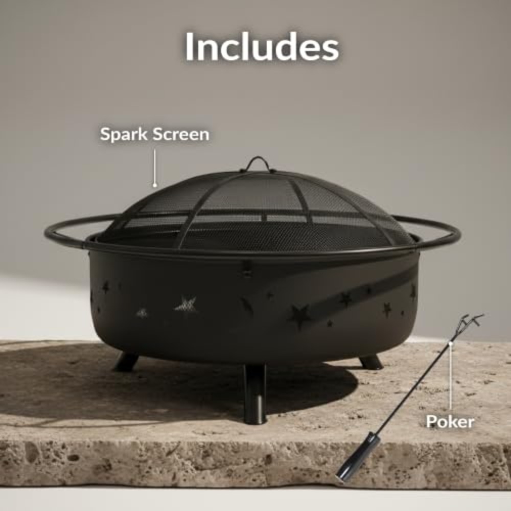 เตาผิงกลางแจ้งขนาดใหญ่ 42 นิ้ว - Fire Pit Bowl บทวิจารณ์และราคา