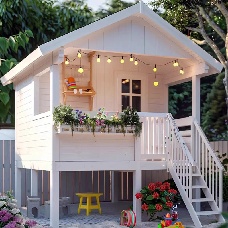 บ้านไม้สำหรับเด็กเล่นกลางแจ้ง  - Outdoor Furniture Wood บทวิจารณ์และราคา