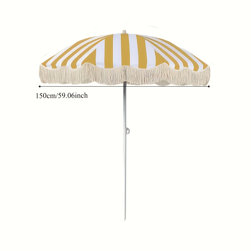 ร่มชายหาดตกแต่งพร้อมพู่ 1 ชิ้น - Outdoor Furniture Sunbrella บทวิจารณ์และราคา