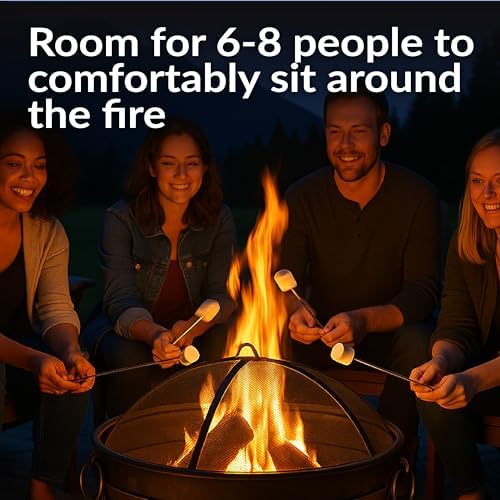 เตาผิงเหล็กขนาดใหญ่ 34 นิ้ว สำ - Fire Pit Bowl บทวิจารณ์และราคา