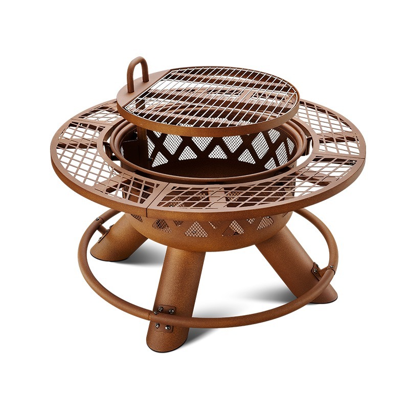 ชุดเตาบาร์บีคิวและเตาไฟอเนกประ - Outdoor Furniture Fire Pit บทวิจารณ์และราคา