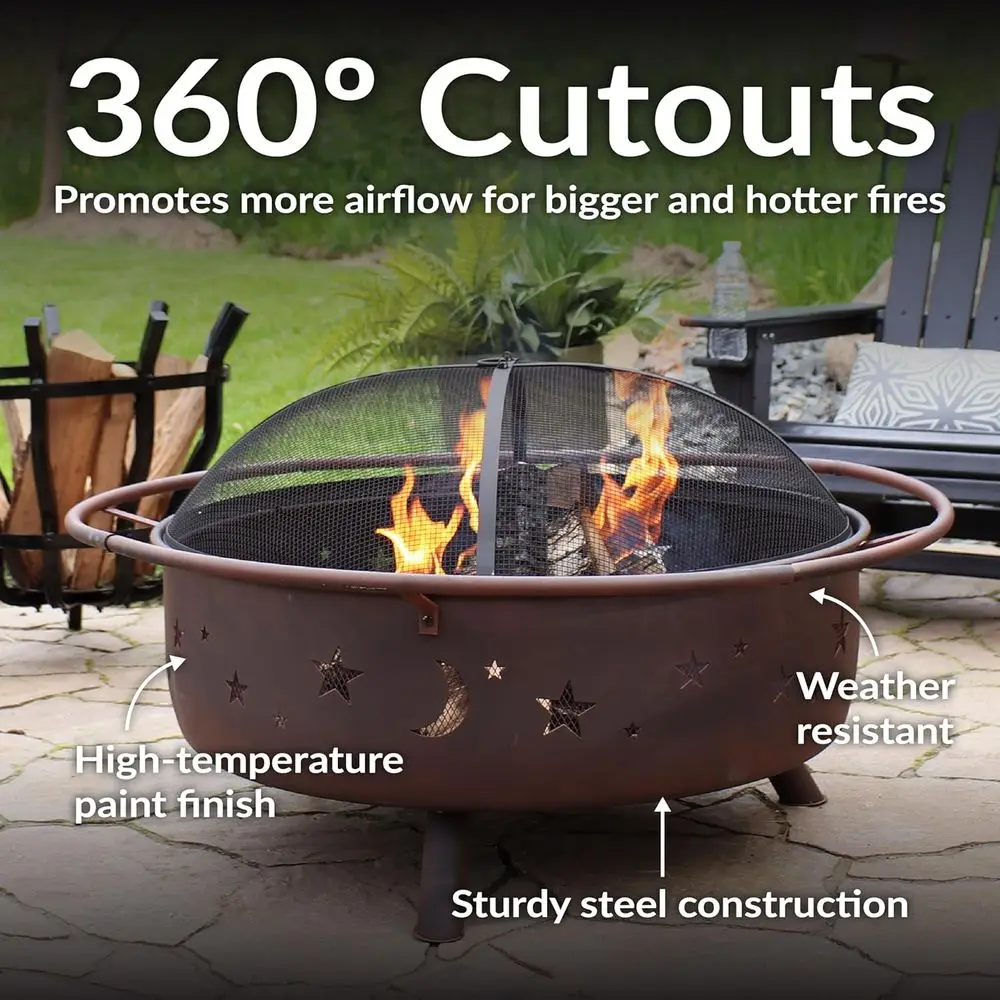 เตาผิงกลางแจ้งขนาด 42 นิ้ว สำห - Fire Pit Bowl บทวิจารณ์และราคา