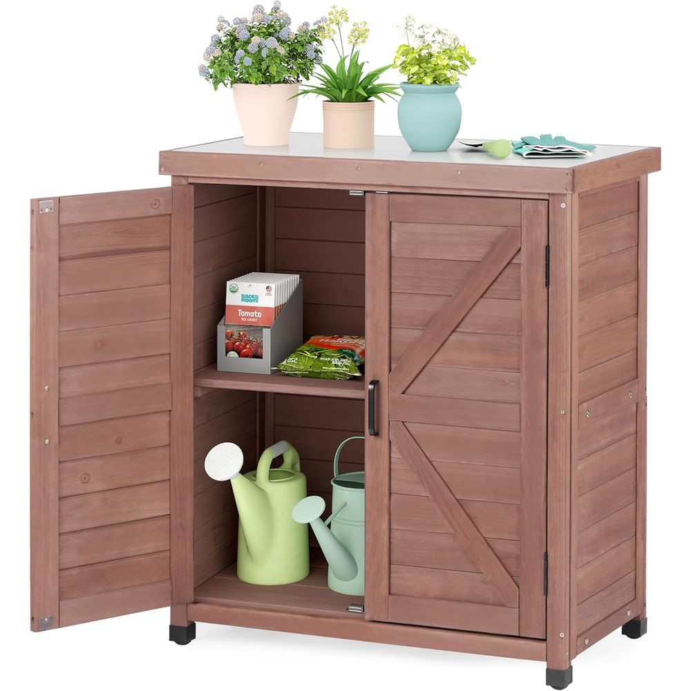 ตู้เก็บของกลางแจ้งและโต๊ะทำงาน - Outdoor Furniture Wood บทวิจารณ์และราคา