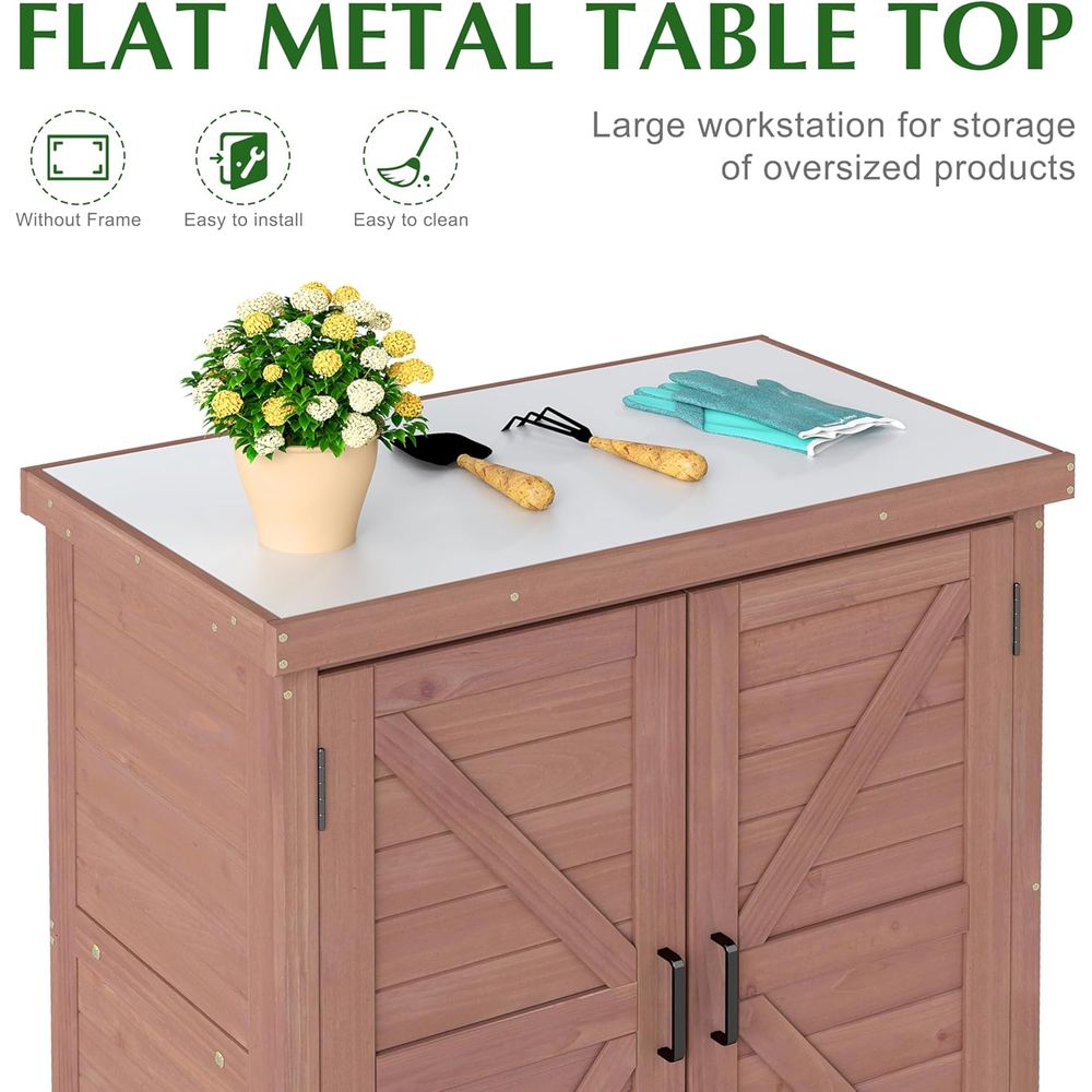 ตู้เก็บของกลางแจ้งและโต๊ะทำงาน - Outdoor Furniture Wood บทวิจารณ์และราคา