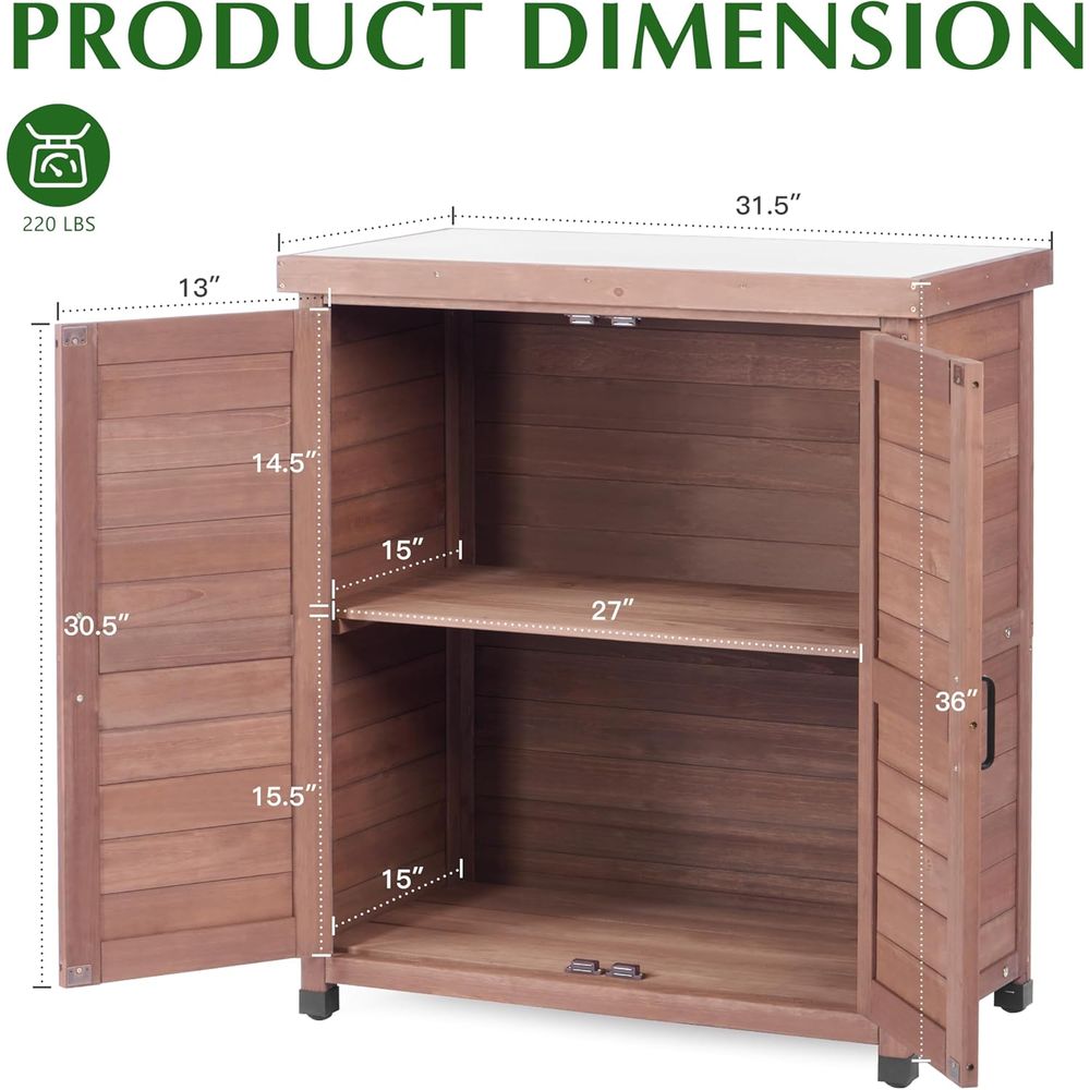 ตู้เก็บของกลางแจ้งและโต๊ะทำงาน - Outdoor Furniture Wood บทวิจารณ์และราคา