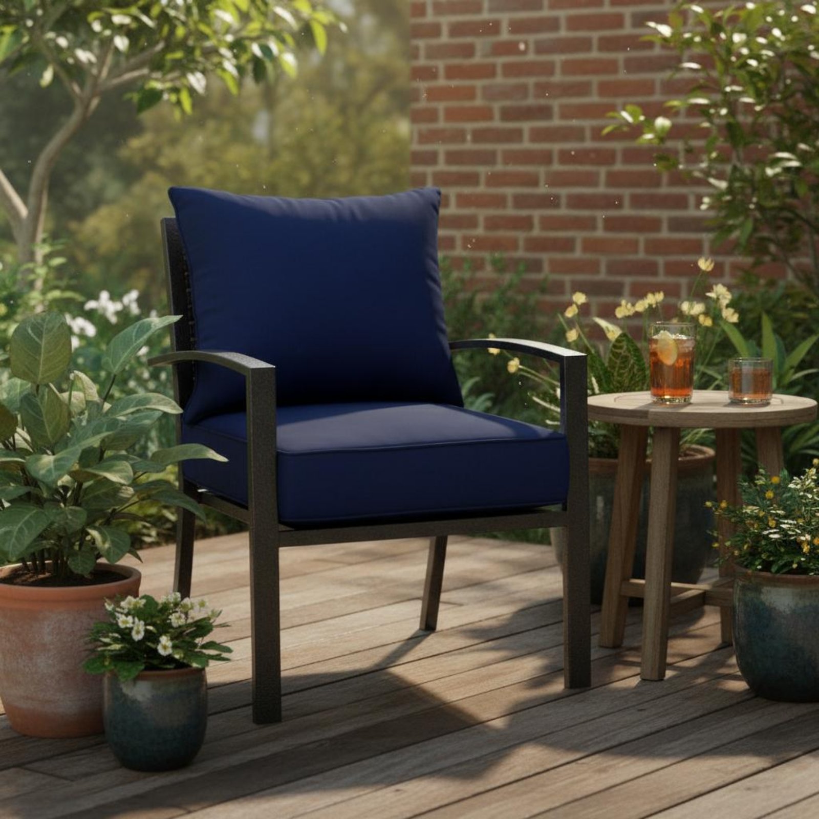 แผ่นรองเก้าอี้ลานบ้านแบบซ่อนได - Outdoor Furniture Cushions บทวิจารณ์และราคา