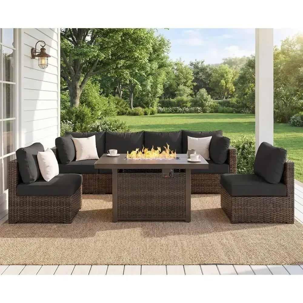 ชุดเฟอร์นิเจอร์ลานกลางแจ้ง 7 ช - Outdoor Furniture Fire Pit บทวิจารณ์และราคา