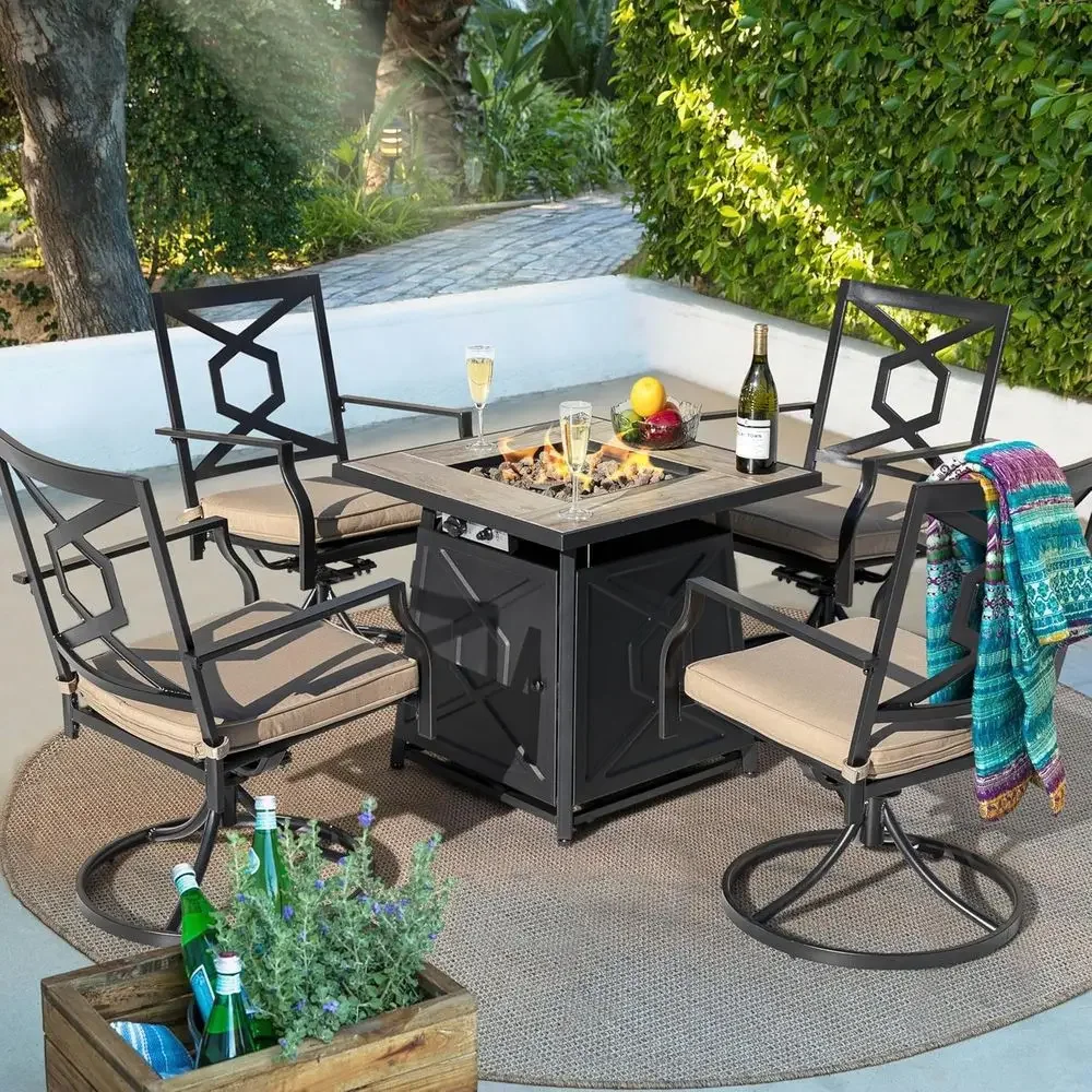ชุดเฟอร์นิเจอร์ลานกลางแจ้ง 5 ช - Outdoor Furniture Fire Pit บทวิจารณ์และราคา