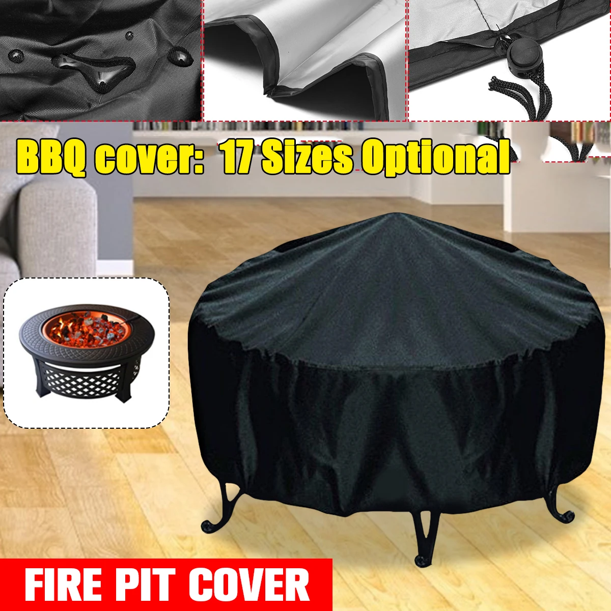 กันน้ํา Patio Fire Pit Cover ส - Outdoor Furniture Fire Pit บทวิจารณ์และราคา