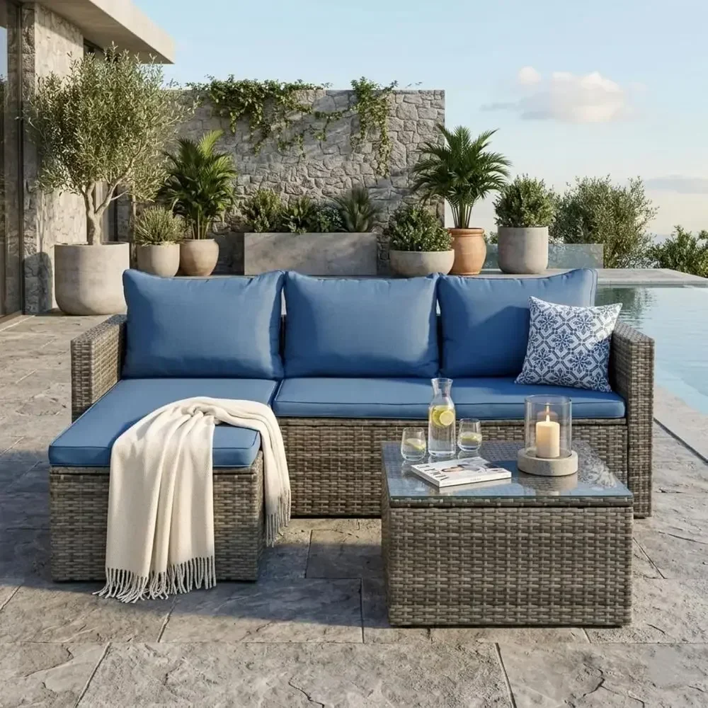 ชุดเฟอร์นิเจอร์หวายสำหรับลานกล - Outdoor Furniture Fire Pit บทวิจารณ์และราคา